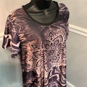 Loveu.dear Printed Polyester Jersey Midi Dress Size L